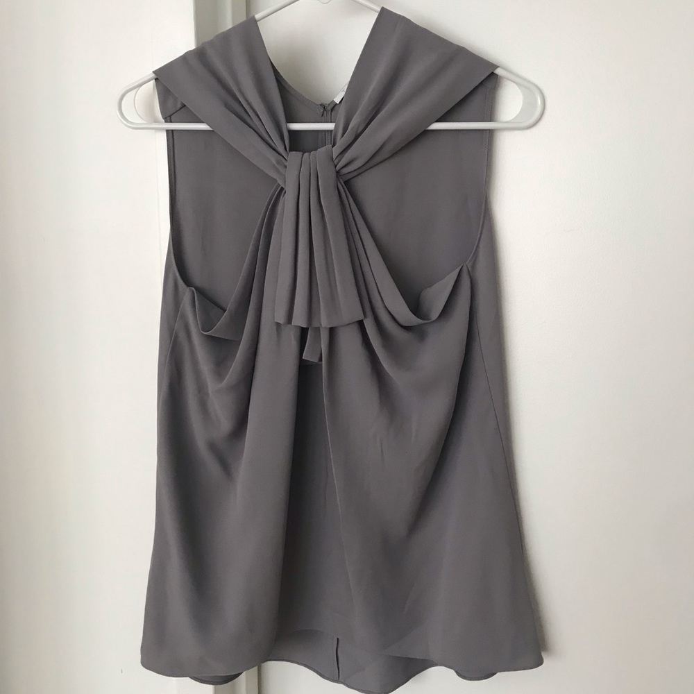 NWT TAHARI blouse with dramatic detailing in front